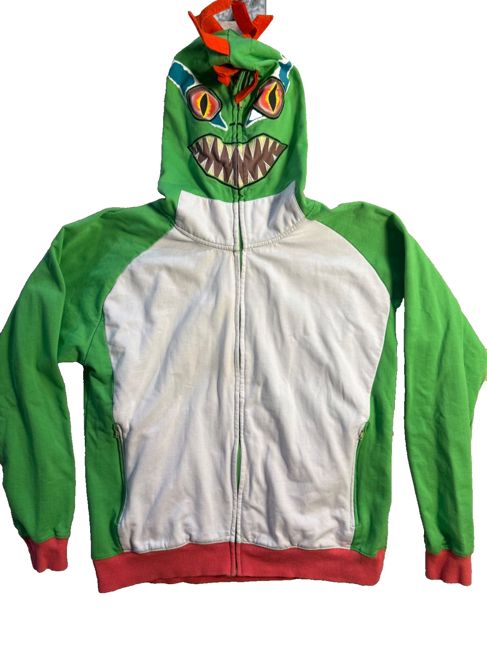 Blizzard Jinx Warcraft Murloc Zip Cosplay Hooodie Hooded Sweatshirt Sz Large